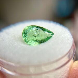 🤯 2.18 CT Certified PARAIBA TOURMALINE | NEON GREEN | Pear Cut | Investment Gem